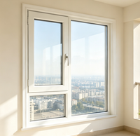 Ventanas Abatibles Modernas de PVC Resistentes al Viento - Apertura Horizontal, Doble Acristalamiento, Vidrio Templado