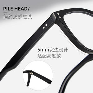 Montures de lunettes œil-de-chat en plaque, monture complète, verres en acrylique, unisexe, tendance mode, origine Danyang - Product Image 5