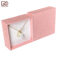 ROGOOD Boîte à bijoux de haute qualité en papier texturé rose gaufré 70*70*30mm, petite boîte cadeau pour bagues, boucles d'oreilles, colliers P2271