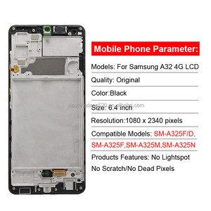 Pantalla Táctil Digitalizadora de Repuesto para Teléfono Celular <span class=keywords><strong>A325F</strong></span> Ori Afficher, Pantalla LCD Original con Marco para Samsung Galaxy A32 4G - Product Image 2