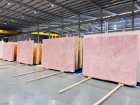 Dalle de marbre Onyx rose pierre naturelle prix Onyx