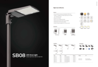 Lampe de rue extérieure, éclairage routier, étanche, en aluminium, AC 80W 100W 120W, tête de cobra LED 5000K, certifiée ETL, IP65