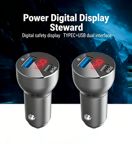 Cargador de Coche con Pantalla Digital y Doble Puerto PD QC3.0, Cargador de Coche de Doble Puerto, Productos Inteligentes, Gadgets Electrónicos, Productos de Tendencia - Product Image 2
