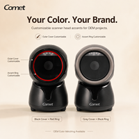 Lecteur de codes-barres omnidirectionnel 2D USB mains libres, lecteur de codes QR, scanner de présentation de point de vente pour caisse de détail PT-128