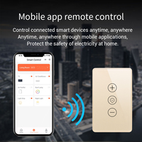 Glomarket interrupteur intelligent numérique lumière Wifi gradateur sans fil verre tactile interrupteur mural panneau Tuya télécommande avec Alexa