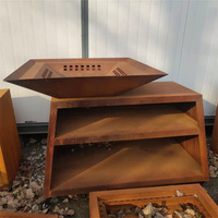 Barbecue d'extérieur durable en acier Corten pour camping et fêtes