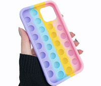 Coques de téléphone portable compatibles avec Animal Design Mouse-Killing Bubble Stress-Relief Pro en TPU+PC, formage hydraulique à l'huile