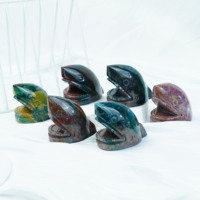 Vente en gros de sculptures artisanales de requins en jaspe océanique naturel poli à la main, de haute qualité, pour la décoration de la maison