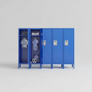 Armadietto Metallico Blu Stile Retrò a 1 Anta, per Bambini e Adolescenti, Scuola, Soggiorno, Mobile Industriale di Origine Cinese - Product Image 2