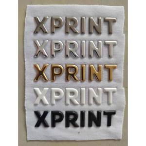 ป้าย TPU แบบนูน 3 มิติ พิมพ์ลายสีทองเมทัลลิก ป้ายติดเสื้อผ้าแบบรีดติด โลโก้ส่วนตัวสำหรับกีฬา ซิลิโคนถ่ายเทความร้อนสำหรับเสื้อผ้า - Product Image 2