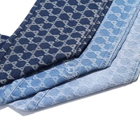 Hexagonal Bleu 80% Coton Jacquard Denim Tissu pour Jeans 10.5 Oz Haute Qualité Denim Tissu En Gros