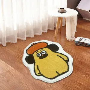 Peluche tappetino carino cartone animato antiscivolo decorazione sul comodino morbido imbottito tappeto di Design irregolare