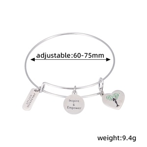 Pulsera de Acero Inoxidable Ajustable para Profesores y Consejeros Escolares, con Logotipo Grabado, Regalo, Nueva Joyería - Product Image 6