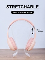 Wireless Pink Headphones BT5.3 TWS Over-ear Headphones olahraga lari Gaming dengan 3.5mm Headset Audio