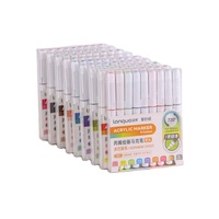 Nouveau M720-5 Languo Lot de 9 stylos marqueurs de dessin d'art acrylique à pointe de pinceau multicolore