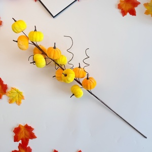 Composizione floreale decorativa con <span class=keywords><strong>zucca</strong></span> simulata, foglia d'acero e girasole, <span class=keywords><strong>zucca</strong></span> in velluto, decorazione per il Festival del Raccolto e il Ringraziamento - Product Image 5