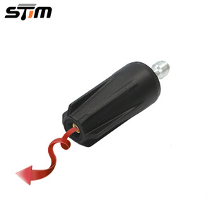 Stim High Pressure Spray Gun Rotary Lotus Turbine Head 1/4 Quick Connect <b>Car</b> Wash Water Gun Nozzle Black Aluminum Alloy - Product Image 1