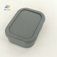Boîte à bento portable en silicone de qualité alimentaire 3 compartiments couvercles chauffants étanches boîte à lunch joint en caoutchouc pour enfants adultes bureau
