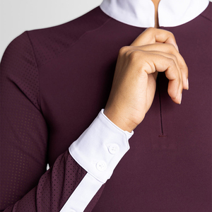 <span class=keywords><strong>Polo</strong></span> de Competición Ecuestre de Equitación de Secado Rápido para Mujer Camiseta Interior de Manga Larga - Product Image 3