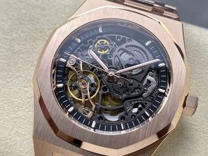 Reloj Mecánico de Buceo de Lujo, Super Calidad, Resistente al Agua, 41mm, Fábrica THB, Movimiento 3132, 15-412, Oro Amarillo, Esqueleto - Product Image 3