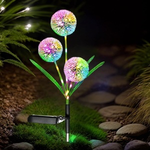 Luces Solares Decorativas para Exteriores, Luces de Jardín con Forma de Diente de León de 3 Cabezas, Resistentes al Agua IP65, 2 Modos de Luz Brillante para Patio y Terraza - Product Image 1