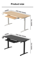 Escritorio DE JUEGOS DE PC RGB moderno, mesa de Juegos de ordenador de oficina, elevación de altura de mano, función ajustable, portavasos, gancho para auriculares HECHO DE Metal