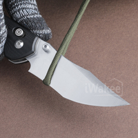 Couteau de poche pliant de survie G10 avec roulement à billes noir pour l'extérieur