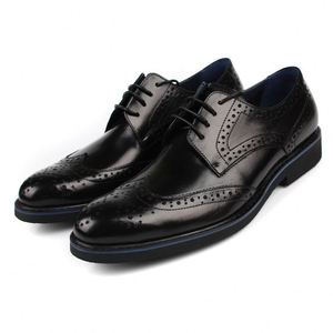 Classic Men's Business Leather Shoes with Thick Soles and Elevated <b>Heels</b> Trendy <b>Red</b>-Soled Men's New Style Shoes - Product Image 2