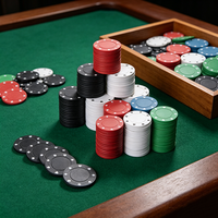 Fourniture de jetons de poker en plastique de 40 mm, écologiques et durables, pour les jeux de société