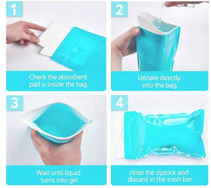 डिस्पोजेबल मूत्र बैग के लिए पायलट पेशाब के विभिन्न रंग जेल बैग Rpad यात्रा के लिए अच्छी गुणवत्ता पेशाब डिवाइस के लिए ट्रक - Product Image 6