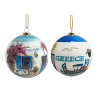 Boule de Noël décorative sur mesure, souvenir grec, boule de Noël grecque