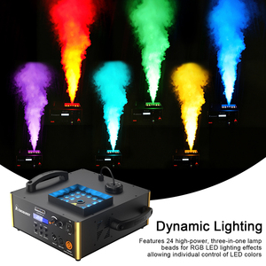 Máquina de Humo SHEHDS LED de 1500W, 24x3W RGB, con Control Remoto DMX512, Columna de Aire para Escenarios, Conciertos y Eventos - Product Image 5