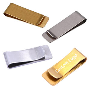 Cadeaux promotionnels en gros pince à billets en aluminium pour hommes pince à billets en métal en alliage inoxydable vierge personnalisée avec logo laser - Product Image 2