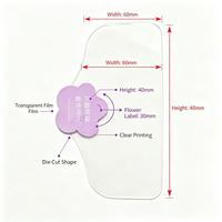 Autocollants personnalisés en BOPP transparents autocollants en forme de fleur, autocollants de remerciement pour l'emballage des sacs en papier de soie