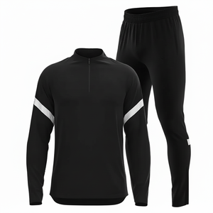 Custom Design High Quality Men Winter Tracksuit Jogging Suit Two Piece Set Sports Training Soccer Wear 100% Cotton - Product Image 1