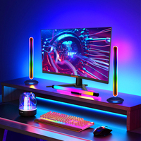 Joystar - Paquete de 2 Barras de Luz LED RGB IC Modernas con Sincronización Musical, Control Remoto, 16 Millones de Colores Cambiantes, Lámpara de Ambiente para Escritorio, Juegos, Dormitorio
