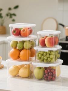 Kombinasyon taze kaleci kapağı için Scallion sarımsak depolama PP plastik mutfak yemek kabı buzdolabı organizatör seti enjeksiyon - Product Image 3