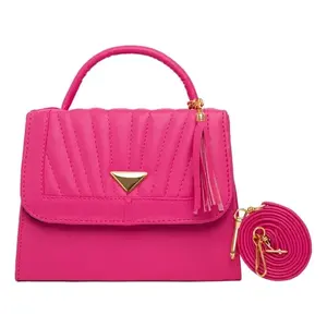 Bolso Bandolera Estilo Vintage Fana Lizbet Buganvilia, de PU Impermeable, con Asa Única, Cierre de Cremallera y Decoración de Borlas - Product Image 3