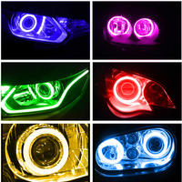 Nouvelles ampoules LED COB pour feux de brouillard, anneaux halo Angel Eyes, couleurs blanc, jaune, rouge, 80MM, 12V, avec couvercle en latex pour feux de jour de voiture