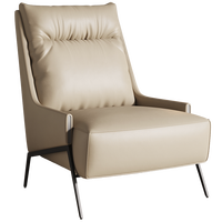 Fauteuil en cuir de vachette véritable, mousse hautement élastique, luxe italien moderne, pieds en métal robustes, mobilier pour hôtel, salon, maison
