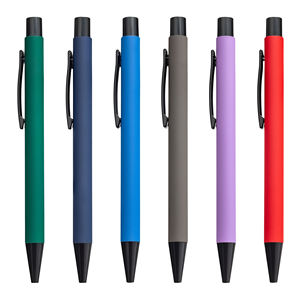 プレミアム品質マットラバーペイントメタル速乾レーザー彫刻ボールペンカスタムロゴビジネスオフィス会議販促品 - Product Image 1