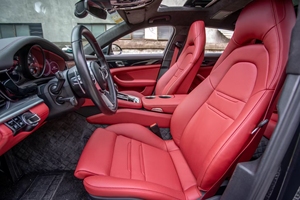 Sièges électriques de remplacement haut de gamme pour Porsche, en cuir perforé rouge <span class=keywords><strong>Bordeaux</strong></span>, sièges de luxe - Product Image 3