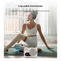 Microphone sans fil avec casque WX26 2.4G 20Hz-20KHz pour guide touristique en extérieur, performance, enseignement en classe, son informatique