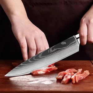 10 Pieces Damascus Steel Kitchen <b>Knife</b> Set With Pure Leather Sheath Including Chef Cleaver <b>Bread</b> Steak Fruit <b>Knife</b> - Product Image 3