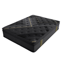 Matelas hypoallergéniques, emballés sous vide dans une boîte en carton, matelas en mousse à mémoire de forme, matelas hybride à ressorts ensachés, matelas noir, taille king