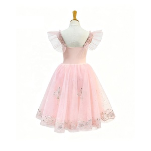 Vestido Romántico de Ballet para Niñas, Modelo <span class=keywords><strong>Clara</strong></span> Cascanueces, Color Rosa, con Falda Larga de Tul y Mangas con Volantes, Venta al Por Mayor - Product Image 3