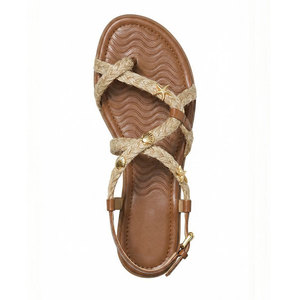 <span class=keywords><strong>Sandali</strong></span> piatti casual <span class=keywords><strong>da</strong></span> <span class=keywords><strong>donna</strong></span> Xinzirain con cinturino a T in corda intrecciata e fibbia regolabile, stile romano, personalizzabili per le vacanze - Product Image 1