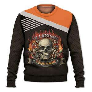 <span class=keywords><strong>Pull</strong></span> d'hiver unisexe personnalisé avec nom imprimé, logo personnalisé, <span class=keywords><strong>pull</strong></span> à col rond, anti-boulochage, respirant, caractéristiques de port - Product Image 2