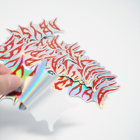 Pegatinas de holograma UV de vinilo a prueba de agua autoadhesivas personalizadas pegatinas reflectantes de arcoíris holográficas para recompensa de niños