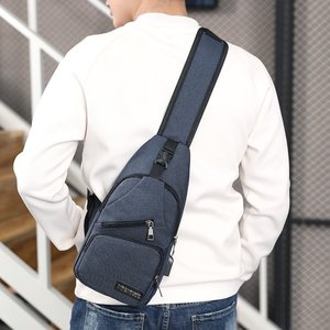New 2026 Outdoor <b>Men</b> Crossbody Chest Bag Usb Shoulder Sports Waist Bags Fanny Pack Sling <b>Backpack</b> With Charging Port Storage Bag - Product Image 2